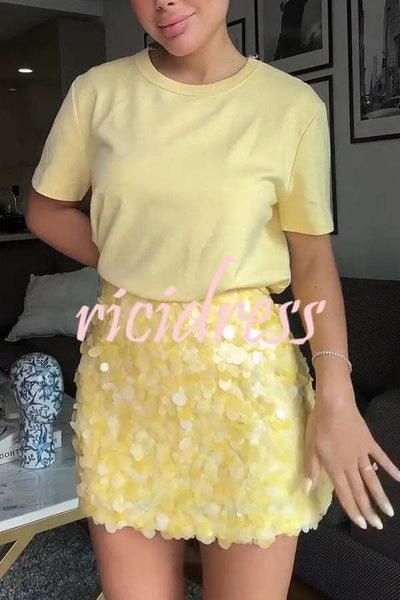 Fashion Sequin Sexy Slim Mini Skirt