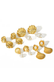 Shoreline Glow Seashell Drop Earrings