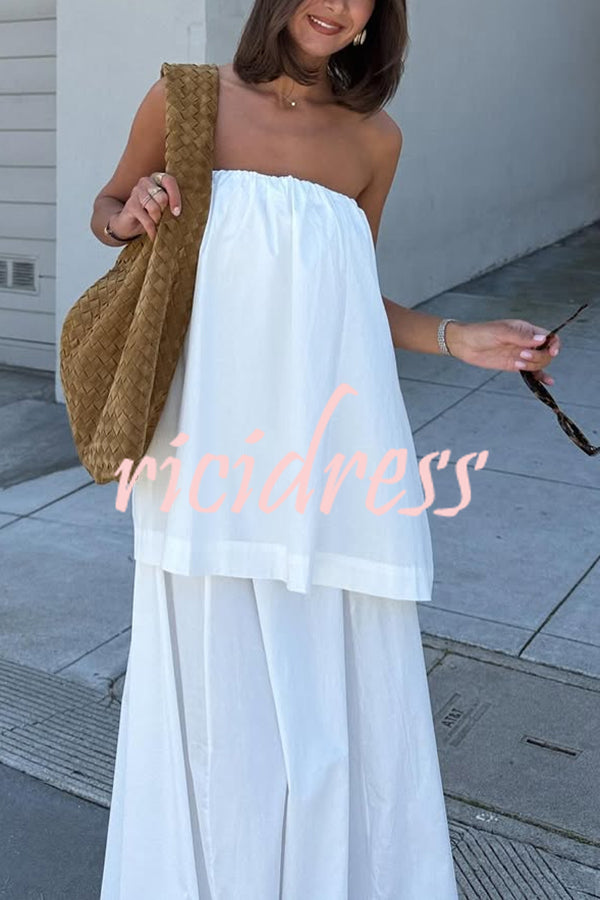 Hali Cotton Blend Elastic Bust Double Layered A-line Maxi Dress