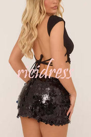Fashion Sequin Sexy Slim Mini Skirt