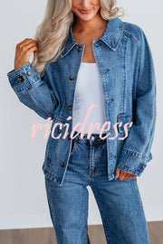 Stylish Single-breasted Casual Pocket Denim Jacket