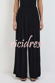 Show Exquisiteness High Rise Pleated Wide Leg Pants