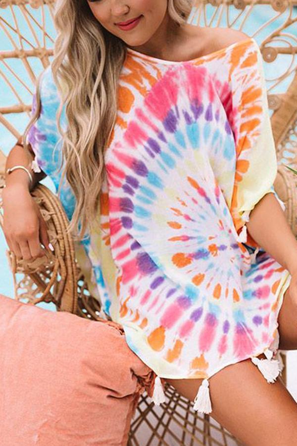 Soakin' Up The Sun Tie Dye Cover Up
