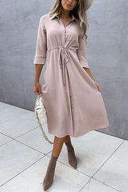 Chance At Happiness Button Up Midi Dress
