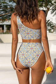 Sicily Printed One-shoulder Holiday Bikini