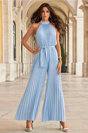 All The Feels Halter Neck Pleated Jumpsuit