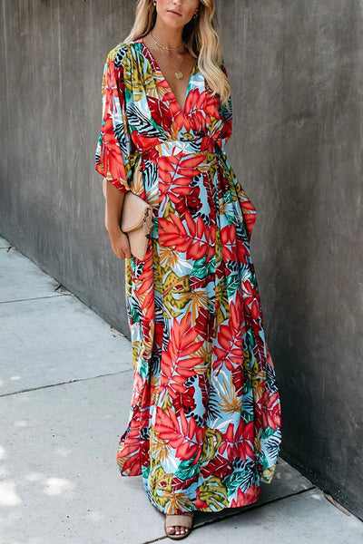 Summer Solstice Floral Maxi Cover Up