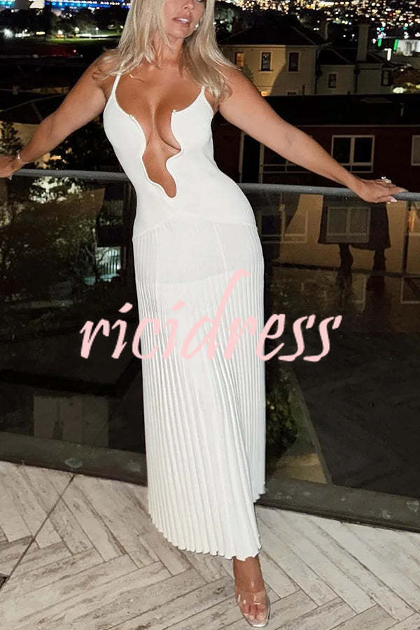 Modern Charm and Creativity Sexy Hollow Out Sling Maxi Dress