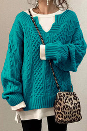 Linen Pattern Casual Knit Sweater