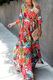 Summer Solstice Floral Maxi Cover Up