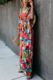 Summer Solstice Floral Maxi Cover Up