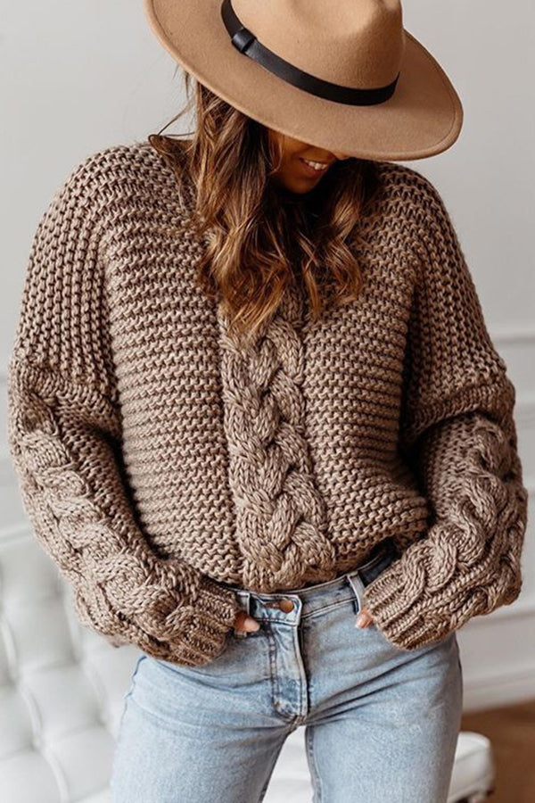 Once Upon A Fall Cable Knit Sweater