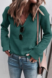 Fashion V-neck Knitted Top