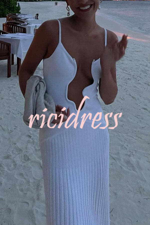 Modern Charm and Creativity Sexy Hollow Out Sling Maxi Dress