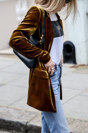 Eye Catching Street Style Velvet Blazer