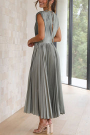Hello Gorgeous Satin Pleated Midi Dress
