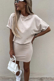L.A. Lifestyle Cotton Blend Casual Dress