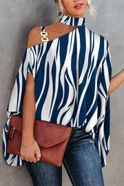 Always Right Chain One Shoulder Loose Top