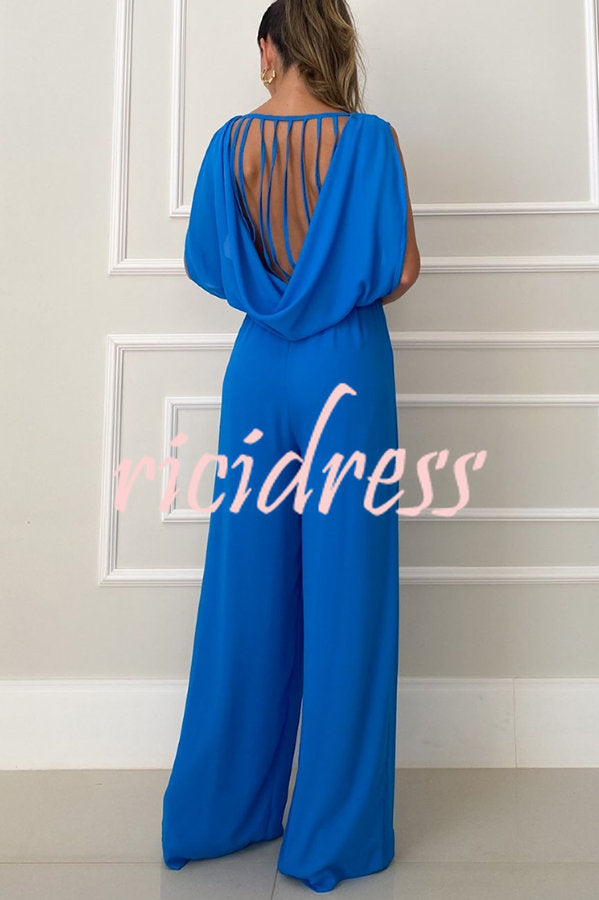 So Easy To Chic Elastic Waist Lace-up Back Jumpsuit