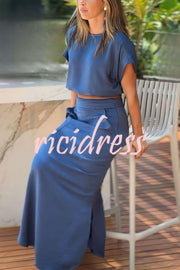 Capitola Dates Pocketed Relaxed Maxi Skirt Set