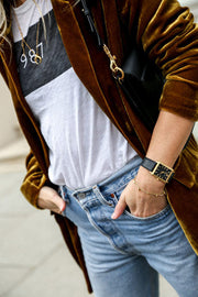 Eye Catching Street Style Velvet Blazer